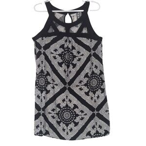 PerSeption Concept Women's Sleeveless Plunge Neck Paisley Dress Size M.
